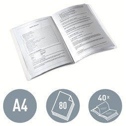 Leitz Wow 40 tasakos kék iratvédő mappa