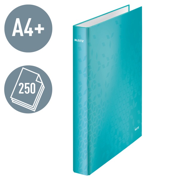 Leitz Wow A4 2 gyűrűs jégkék gyűrűskönyv