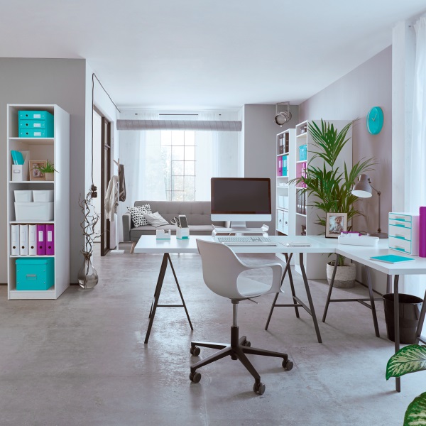 Leitz Wow A4 karton jégkék gumis mappa