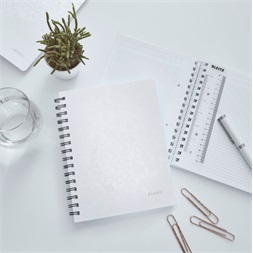 Leitz Wow A5 kockás fehér spirálfüzet