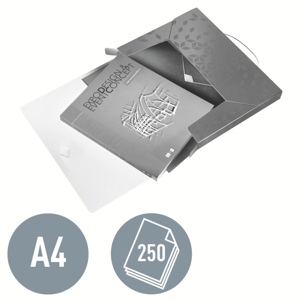 Leitz Wow Jumbo jégkék pp gumis mappa