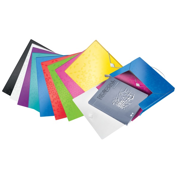 Leitz Wow Jumbo jégkék pp gumis mappa