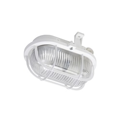 Anco 321184 max 60W IP44 230V E27 műanyagrácsos fehér ovális hajólámpa