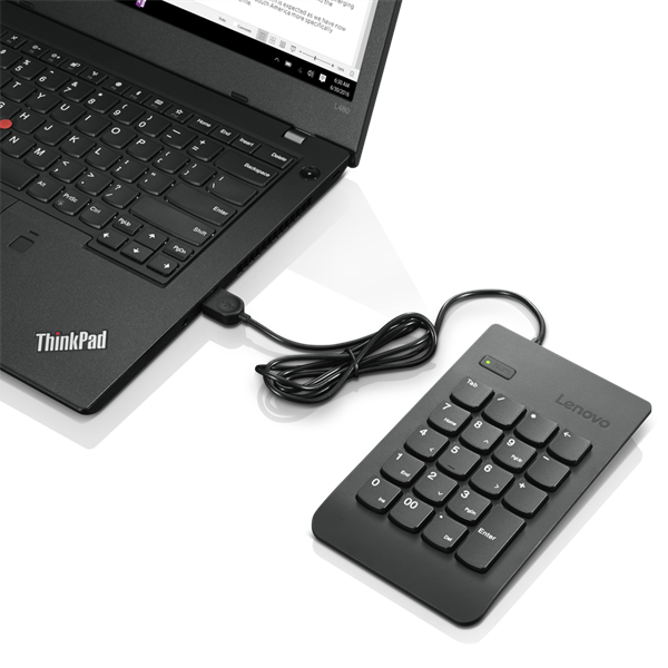 Lenovo Numeric Keypad Gen II USB fekete vezetékes numerikus billentyűzet