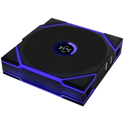 Lian Li UNI FAN TL-LCD Wireless 3db 120mm fekete ventilátor