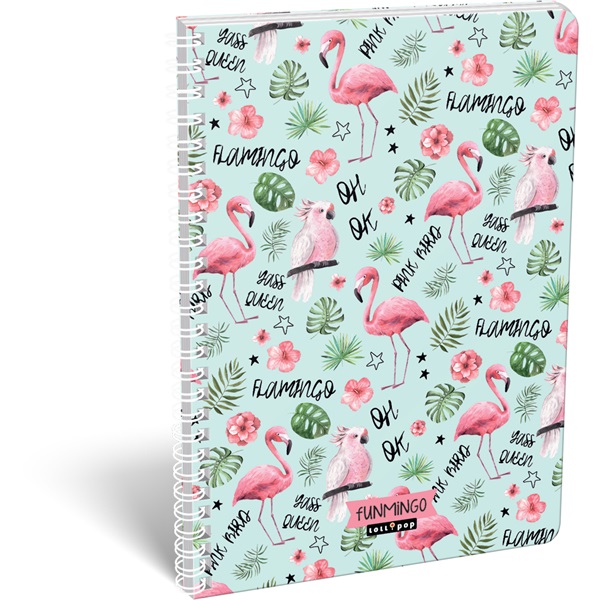 Lizzy Lollipop Funmingo A4 kockás spirálfüzet