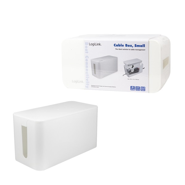 Logilink KAB0061 Kábeldoboz, 235x115x120 mm, fehér