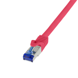 Logilink C6A104S Patch kábel Ultraflex, Cat.6A, S/FTP, piros, 15 m