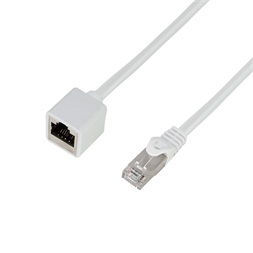 Logilink CQX061S Patch kábelhosszabbító prémium, Cat.6A, S/FTP, fehér, 3 m