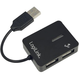 Logilink UA0139 "Smile" USB 2.0 4 portos hub, fekete