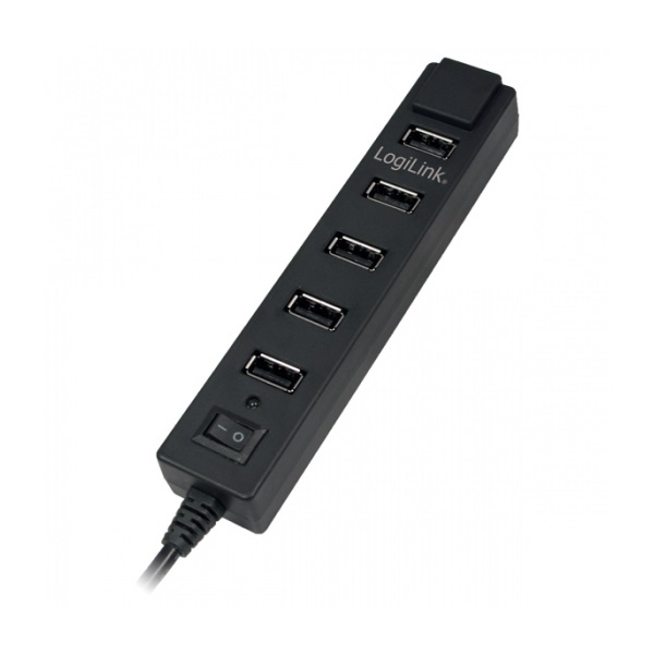 LogiLink UA0124 USB 2.0 7 portos hub ki/be kapcsolóval