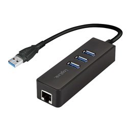Logilink UA0173A USB 3.0 3-port hub Gigabit Ethernet adapterrel
