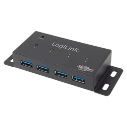 Logilink UA0149 USB 3.0 hub, 4 portos, fém ház