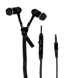 Logilink HS0021 "Zippzár" Sztereo mikrofonos fülhallgató, távirányítóval, fekete
