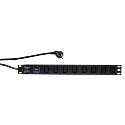 Logilink PDU8A01 19 "PDU 8 x IEC320 C13 foglalat, túlfeszültség-védelemmel