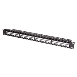 Logilink NK4045 19" Patch panel 48 Keystone jack csatlakozóhoz, 1U, fekete