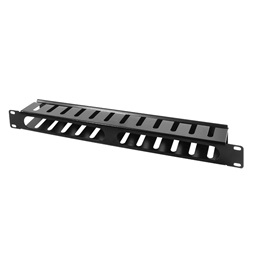 Logilink ORCC01B 19"-os kábelcsatorna/rendező, fedett, 1U, fekete