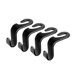 Logilink AA0165 Autósülés horgok, 4 db, akasztónként 20 kg, fekete