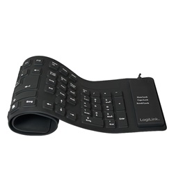 Logilink ID0019A Billentyűzet rugalmas vízálló USB + PS/2, fekete