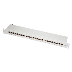 Logilink NP0060 Cat.6A Patch Panel 24-port STP, szürke, szürke