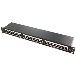 Logilink NP0061 Cat.6A patch panel 24-port STP, fekete