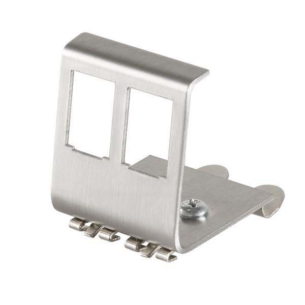 Logilink MP0052 DIN-sínes adapter két RJ45 keystone modulhoz, fém