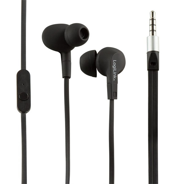 Logilink HS0042 fekete vízálló mikrofonos fülhallgató