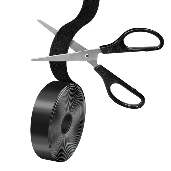 Logilink KAB0080 Öntapadó kábelszíj készlet, fekete, 25 mm széles, tekercs, 5 m