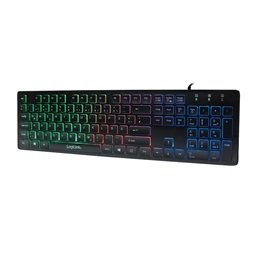 Logilink ID0138 Megvilágított billentyűzet, USB, LED szivárványos háttérvilágítás, fekete