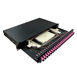 Logilink F24SS4B Optikai kábel elosztó, 19" (ODF) SC-SX 24 P, fekete