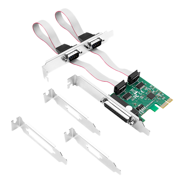 Logilink PC0033 PCI Express kártya, 2x soros és 1x párhuzamos