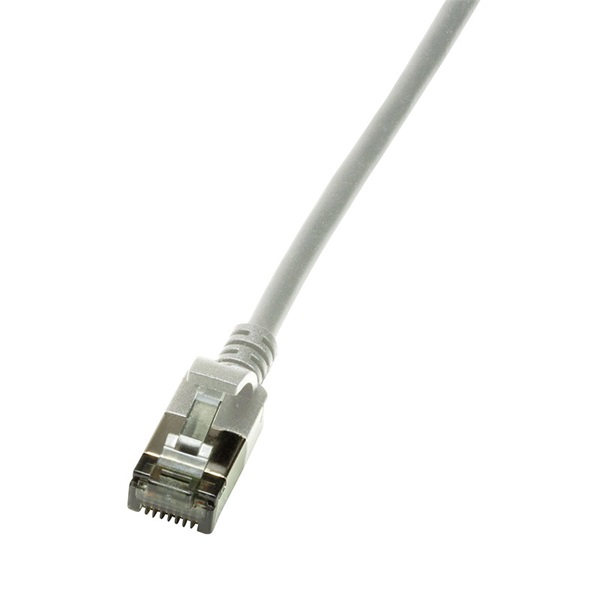 Logilink CQ9052S Patch kábel, Cat.6A STP TPE SlimLine szürke, 2 m