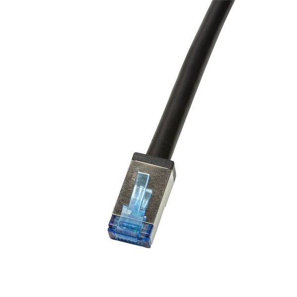 Logilink CQ7053S Patch kábel, kültéri, Cat.6A, S/FTP, fekete, 2 m
