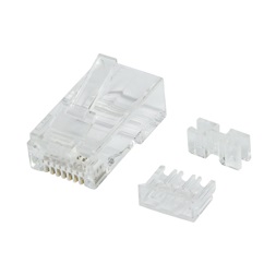 Logilink MP0071 RJ45 moduláris csatlakozó, Cat.6A, árnyékolatlan, vezetőlappal, 50 db
