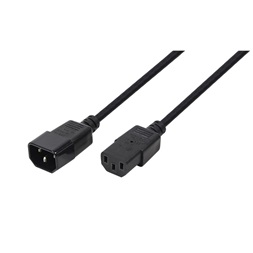 Logilink CP091 Tápkábel hosszabbító, IEC C14 - IEC C13, fekete, 1,8 m