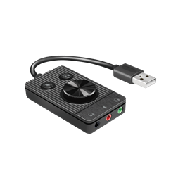 Logilink UA0397 USB 2.0 3x3,5 mm/F fekete audio adapter