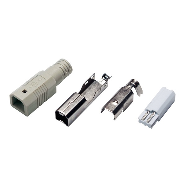 Logilink UP0002 USB 2.0 csatlakozó önszereléshez, B/M, forrasztásos, szürke