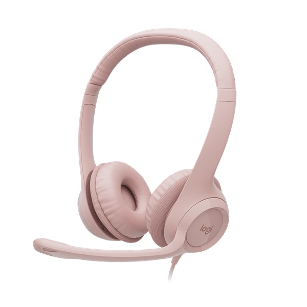 Logitech H390 USB headset rózsaszín