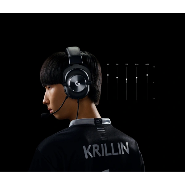 Logitech 991-000358 Pro X Gaming fekete fejhallgató és állvány