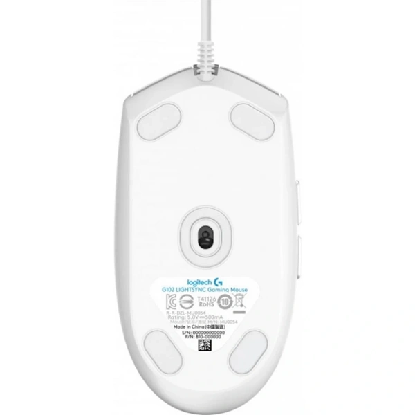 Logitech G102 Lightsync fehér gamer egér