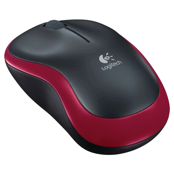 Logitech M185 vezeték nélküli piros notebook egér