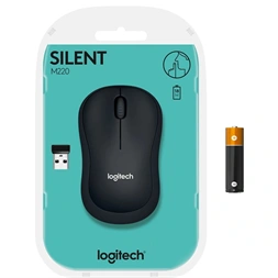 Logitech M220 Silent vezeték nélküli fekete egér