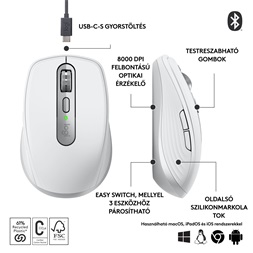 Logitech MX Anywhere 3S vezeték nélküli szürke egér