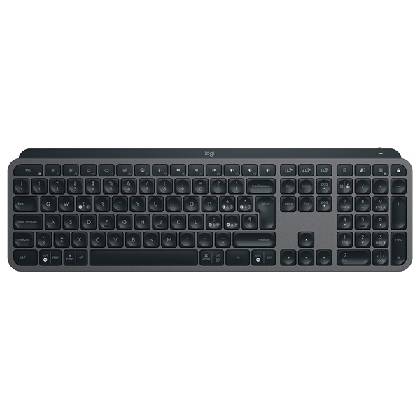 Logitech MX Keys S lézergravírozott magyar kiosztású grafitszürke vezeték nélküli billentyűzet