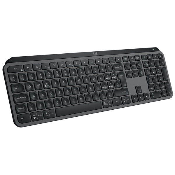 Logitech MX Keys S lézergravírozott magyar kiosztású grafitszürke vezeték nélküli billentyűzet
