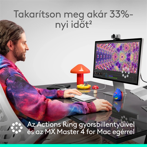 Logitech MX Master 4 for MAC vezeték nélküli halványszürke egér