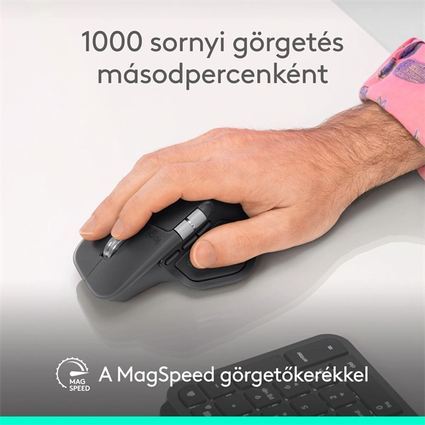 Logitech MX Master 4 vezeték nélküli grafitszürke egér