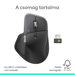 Logitech MX Master 4 vezeték nélküli grafitszürke egér