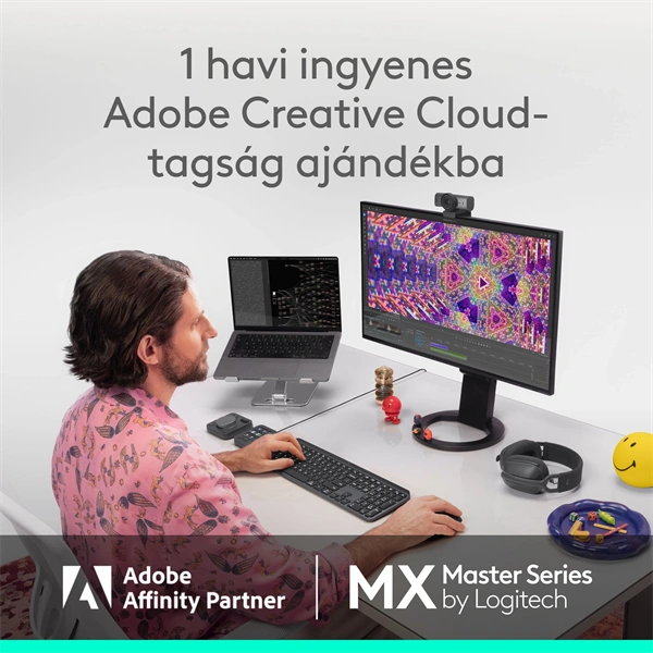 Logitech MX Master 4 vezeték nélküli grafitszürke egér