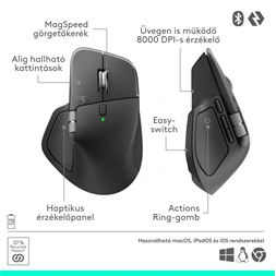 Logitech MX Master 4 vezeték nélküli grafitszürke egér